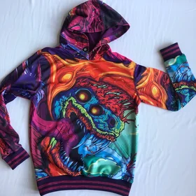 Капюшонки и спортивные кофты с полной запечаткой: Капюшонка Монстр Абстракция